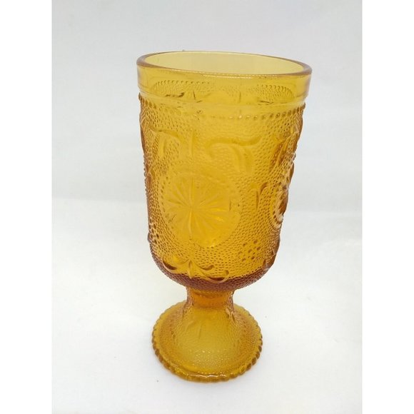 Vintage Brockway Glass American Concord Amber 2 tumblers & 1 Goblet - Picture 2 of 10